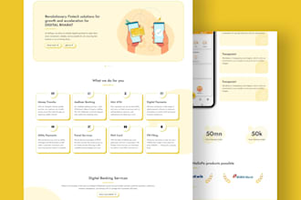create 5 pages of HTML website or mobile app design