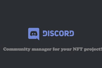 be your professional nft or crypto discord community manager