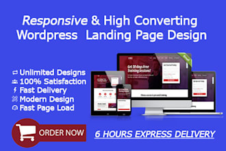 create wordpress sales funnel landing page website by elementor or elementor pro
