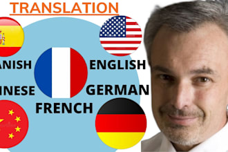 we translate texts from english spanish chinese russian german french