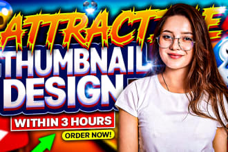 design amazing youtube thumbnail and best thumbnails design