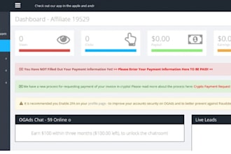 create ogads, cpabuild , adsempire  accounts