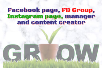 be your facebook page, fb group, instagram page manager, and content creator