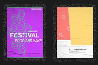 vibrant poster flyer design for concerts parties