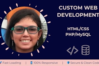 build a custom PHP mysql website with HTML and CSS