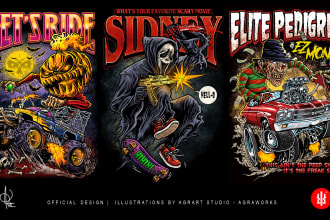 do custom classic horror cartoon or hotrod style