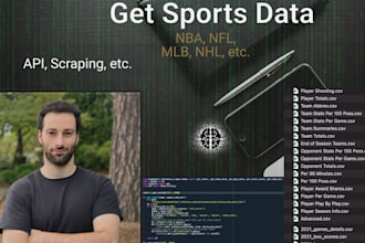 get sports data by scraping, API, etc