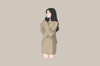 draw a simple illustration of your portrait photo