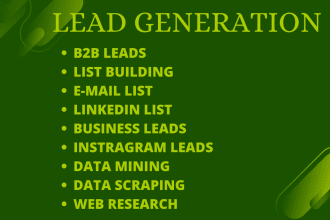 do authentic b2b lead generation linkedin by web research