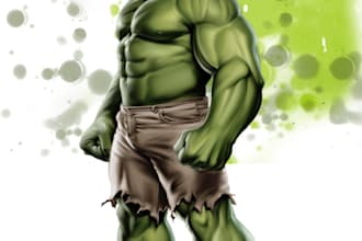 draw cartoon 3d yourself in super hero