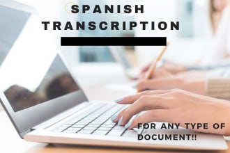 do a 30 minutes spaninsh audio or video transcription in 24 hours