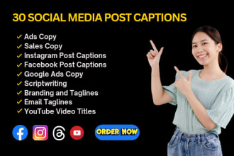 write effective ad copy and social media captions for you