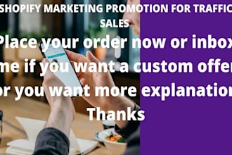 shopify store promotion shopify sales marketing shopify traffic fb ads