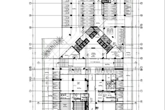 make 2d drawings, 2d floor plans in autocad in one day