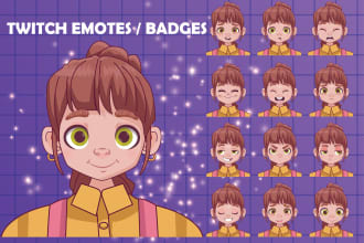 make amazing twitch emotes and badges in bulk for you