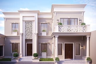 design exterior using autocad and 3ds max