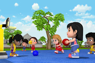 make custom 3d animation video , cartoon music video