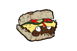 draw a food illustration for you in this style