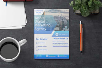 design a one page full color flyer