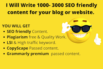 write SEO friendly content for your blog or website