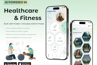 develop a flutter health and fitness mobile app
