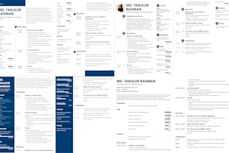 build your professional resume or cv