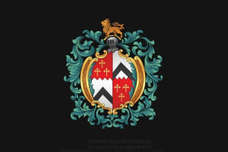 make  modern coat of arms logo design for you