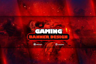 design unique and strong youtube banner, gaming ,twitch
