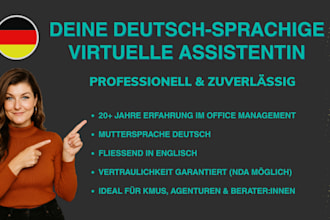 be your reliable german speaking virtual assistant for admin and communication