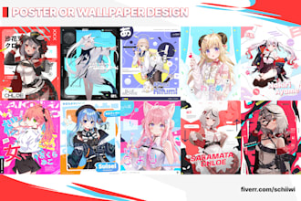 design anime banner or wallpaper poster