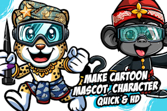make cartoon mascot, logo gaming, and event quick