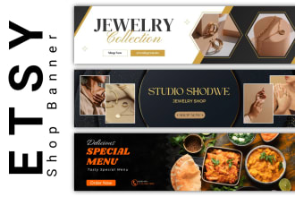 design etsy shop banner covers and logo