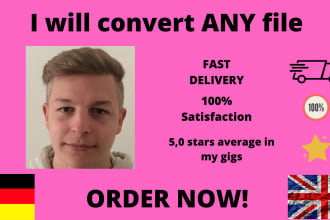convert any file into kindle, pdf, word, excel, etc