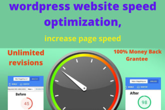 wordpress website speed optimization, increase page speed