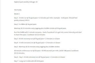 create you a running training plan