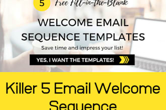 provide you the killer welcome email sequence to boost your sales