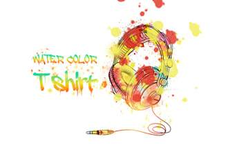 create trendy watercolor t shirt design shirt design