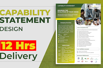 design professional capability statement in 12 hours