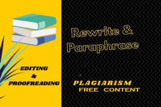 paraphrased, rephrase and rewrite your content manually