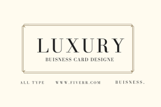 design luxury business card