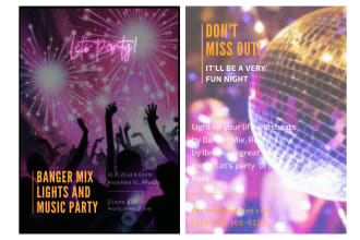 design event party club, dj, concert flyer poster, professional business flyer