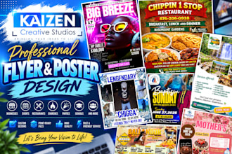 do professional business, event, restaurant and party flyers