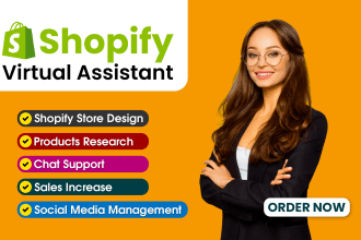 be your shopify virtual assistant and shopify store manager for shopify website