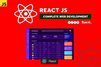 develop, web app front end react js HTML CSS with rest api