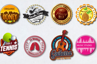 create unique seal,badge,label,stamp logo design
