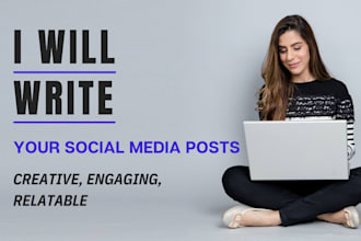 write creative social media captions for you