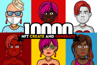 design attractive nft arts 100,1k,10k collections