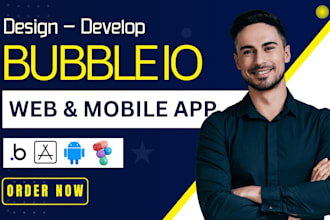 develop bubble app bubble website CRM saas mvp on bubble io and passion io app
