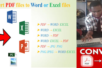 convert pdf to word and excel, handwriting to word and excel