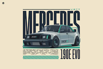 create custom vector illustrations of cars and vehicles